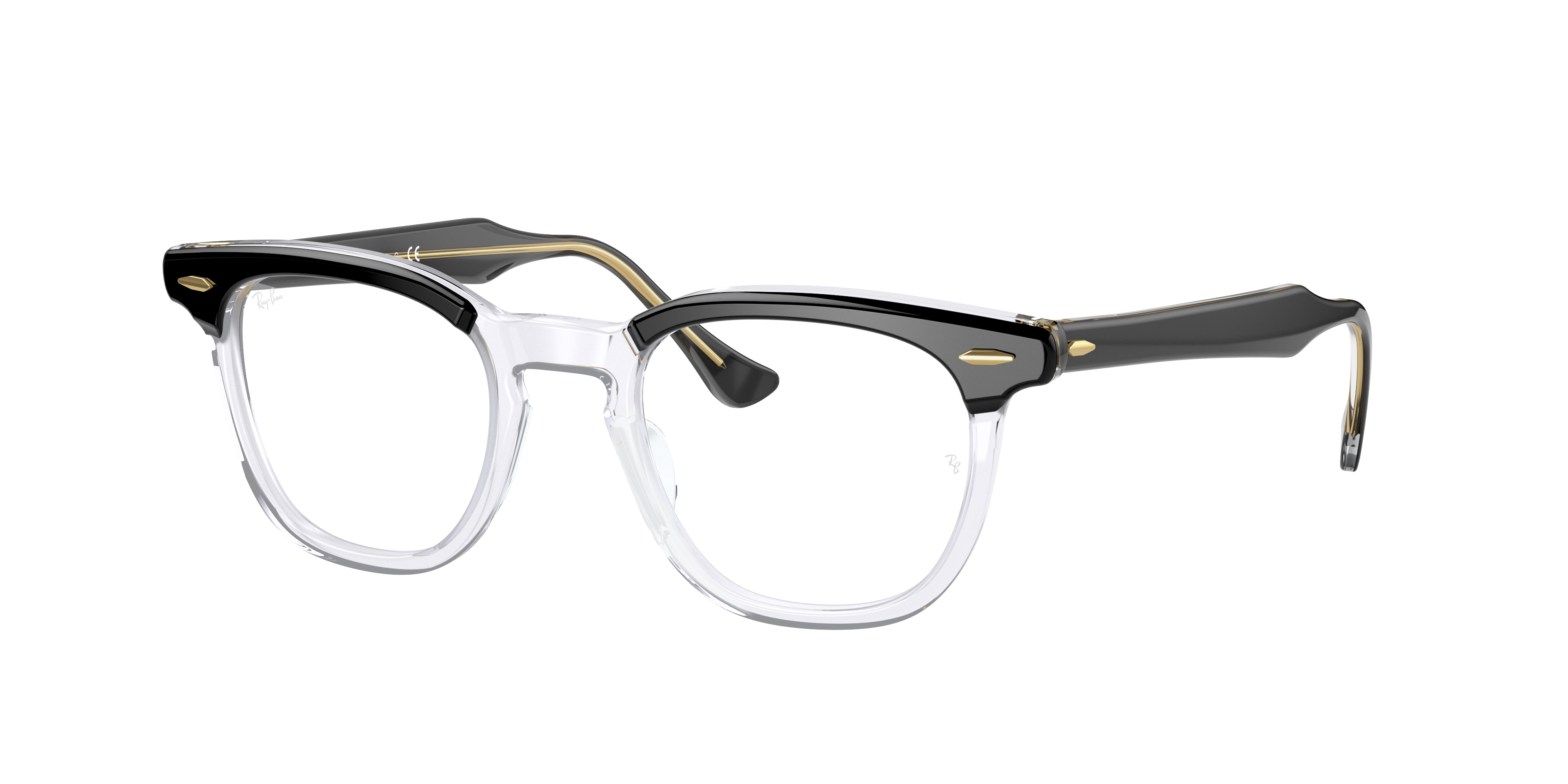 Hawkeye Optics Eyeglasses with Black On Transparent Frame | Ray-Ban®