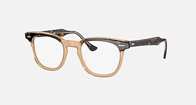 HAWKEYE OPTICS 鏡架藍色搭哈瓦那光學眼鏡- RB5398F | Ray-Ban®