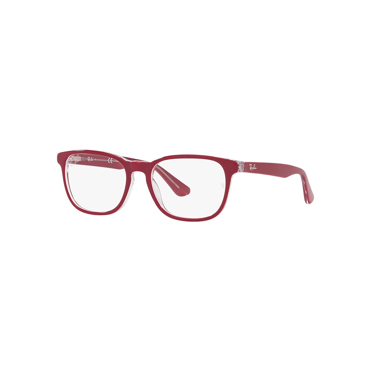 RB1592 OPTICS KIDS Eyeglasses with Red On Transparent Frame