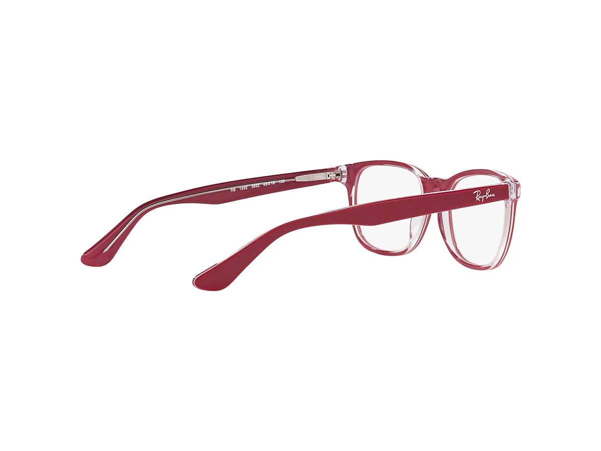 RB1592 OPTICS KIDS Eyeglasses with Red On Transparent Frame