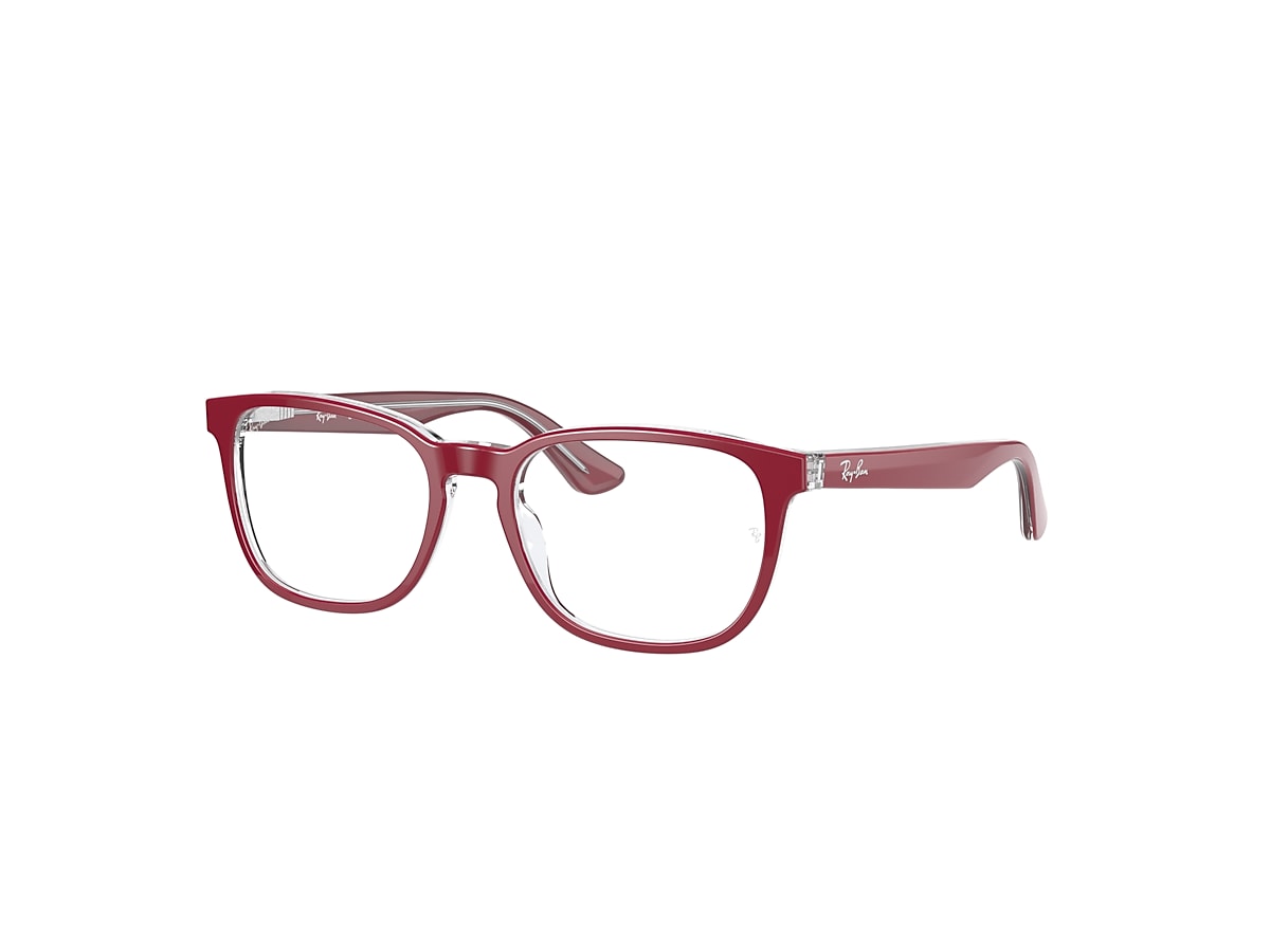 RB1592 OPTICS KIDS Eyeglasses with Red On Transparent Frame 