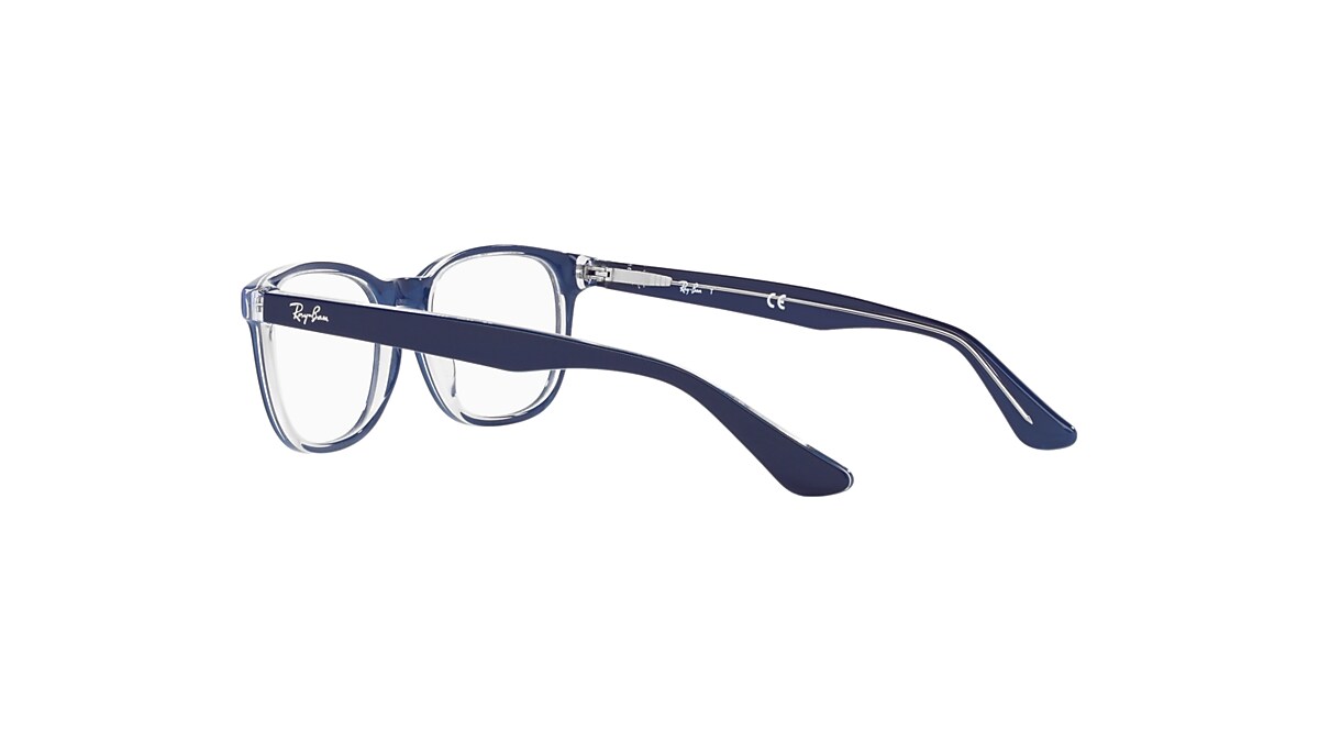 RB1592 OPTICS KIDS Eyeglasses with Blue On Transparent Frame 