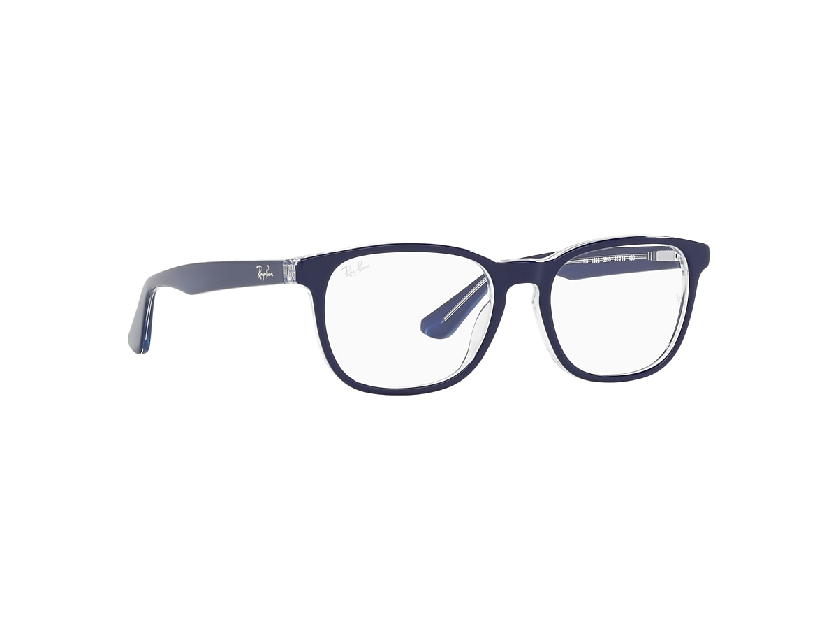 RB1592 OPTICS KIDS Eyeglasses with Blue On Transparent Frame 