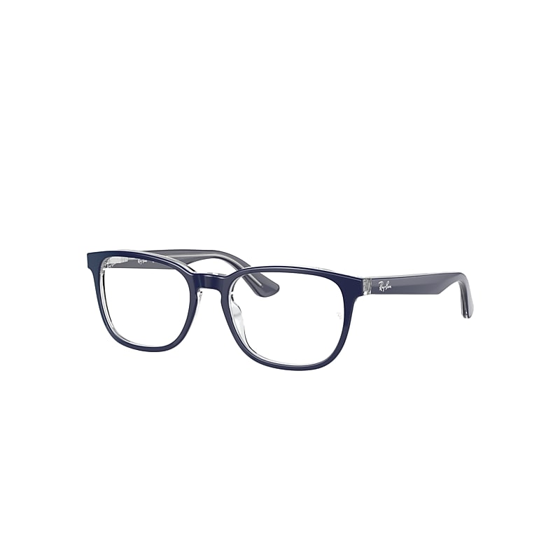 Ray-Ban Junior Rb1592 Optics Kids Eyeglasses Blue On Transparent Frame Clear Lenses Polarized 46-16