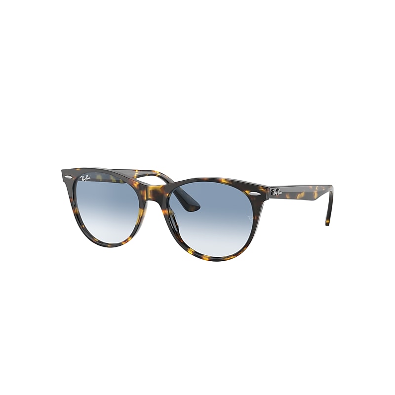 Ray Ban Wayfarer Ii Fleck Sunglasses Havana Frame Blue Lenses 55-18