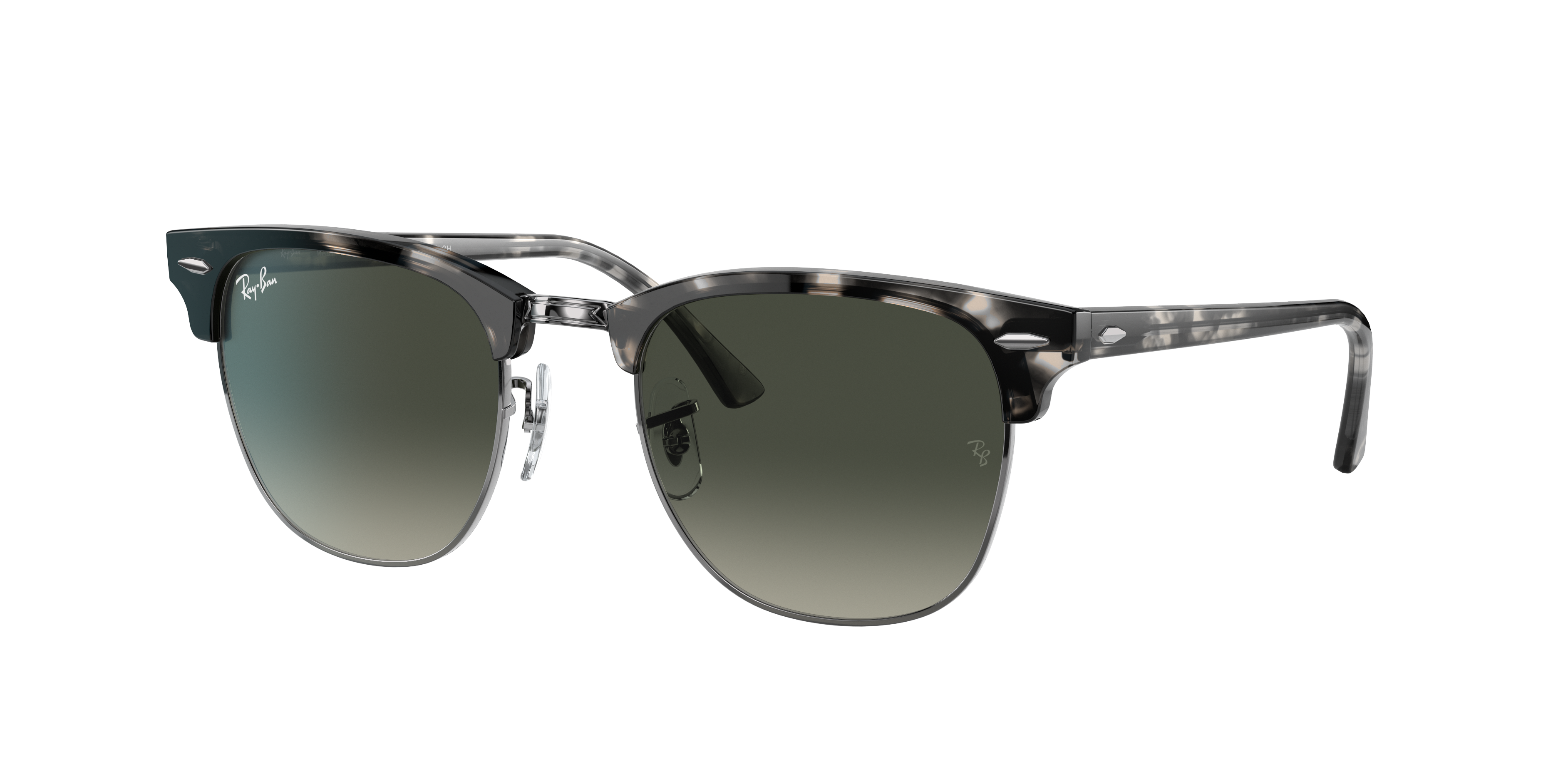 Ray Ban Clubmaster Fleck Sunglasses Havana Frame Grey Lenses 49-21