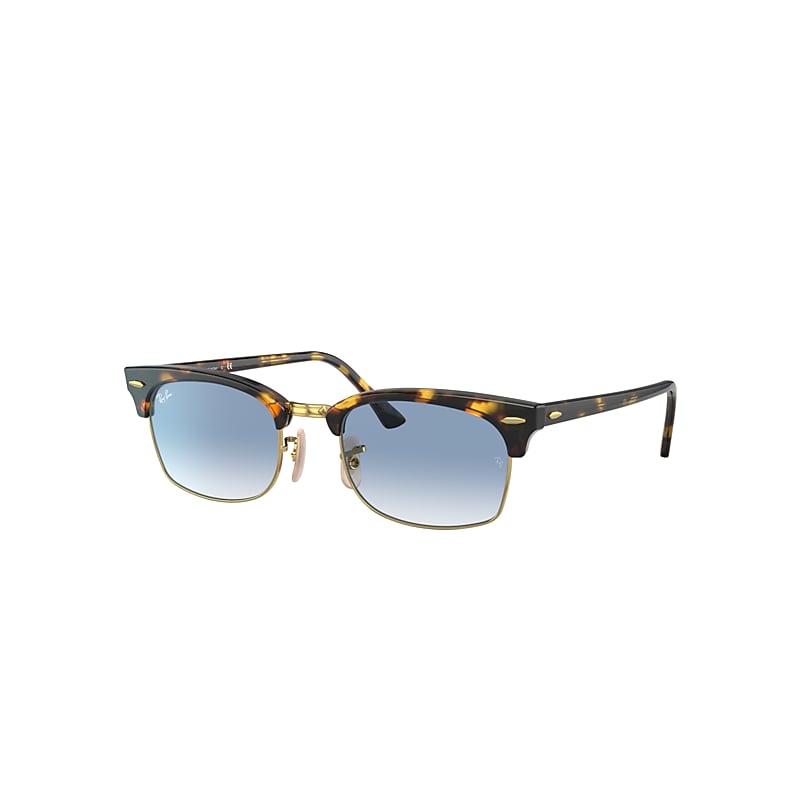 Ray-Ban Clubmaster Square Sunglasses Havana Frame Blue Lenses 52-21 product image
