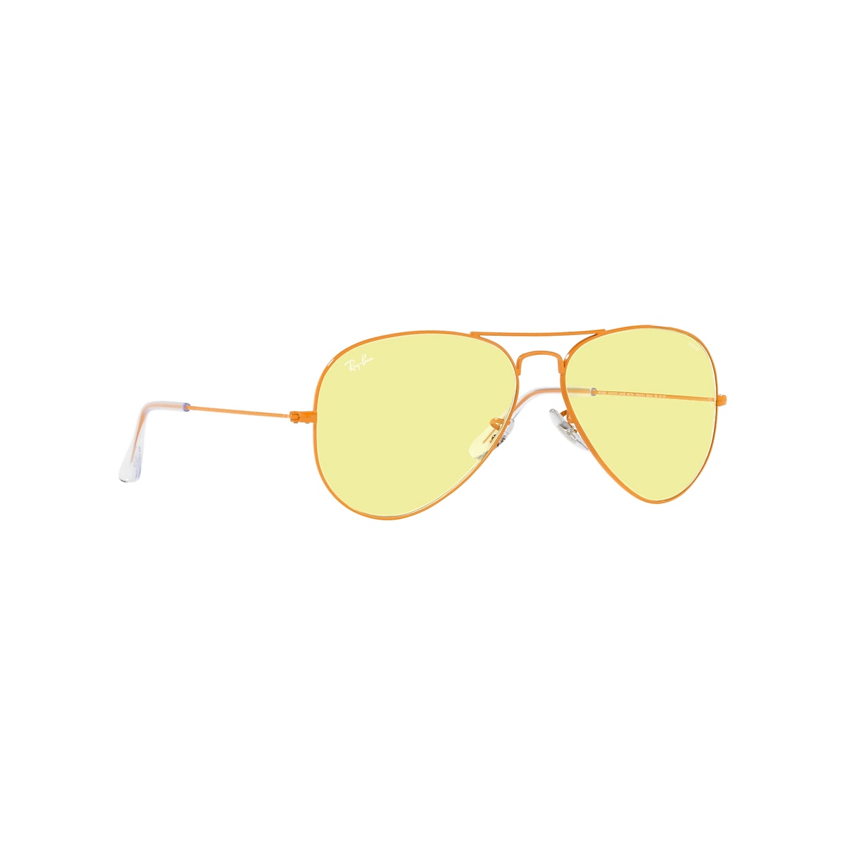 Aviator Solid Evolve Sunglasses in Orange and Yellow/Red | Ray- Ban®