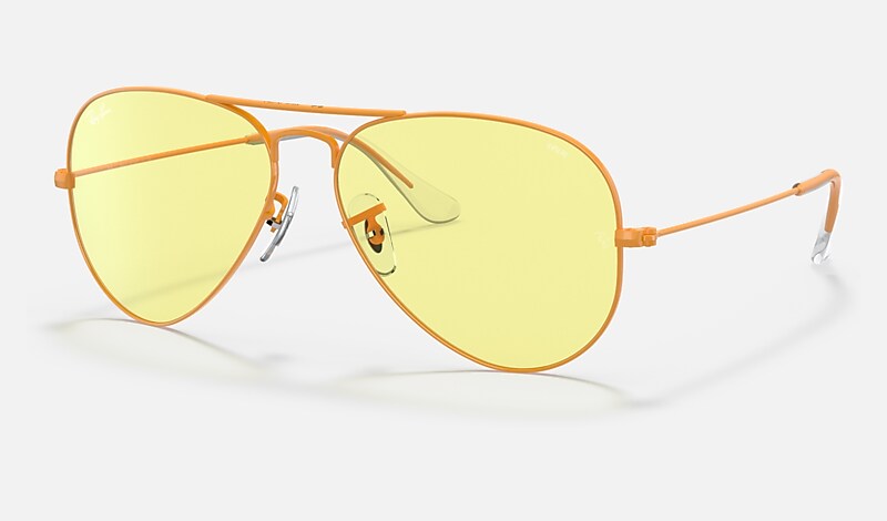 AVIATOR SOLID EVOLVE Sunglasses in Orange and Yellow Red