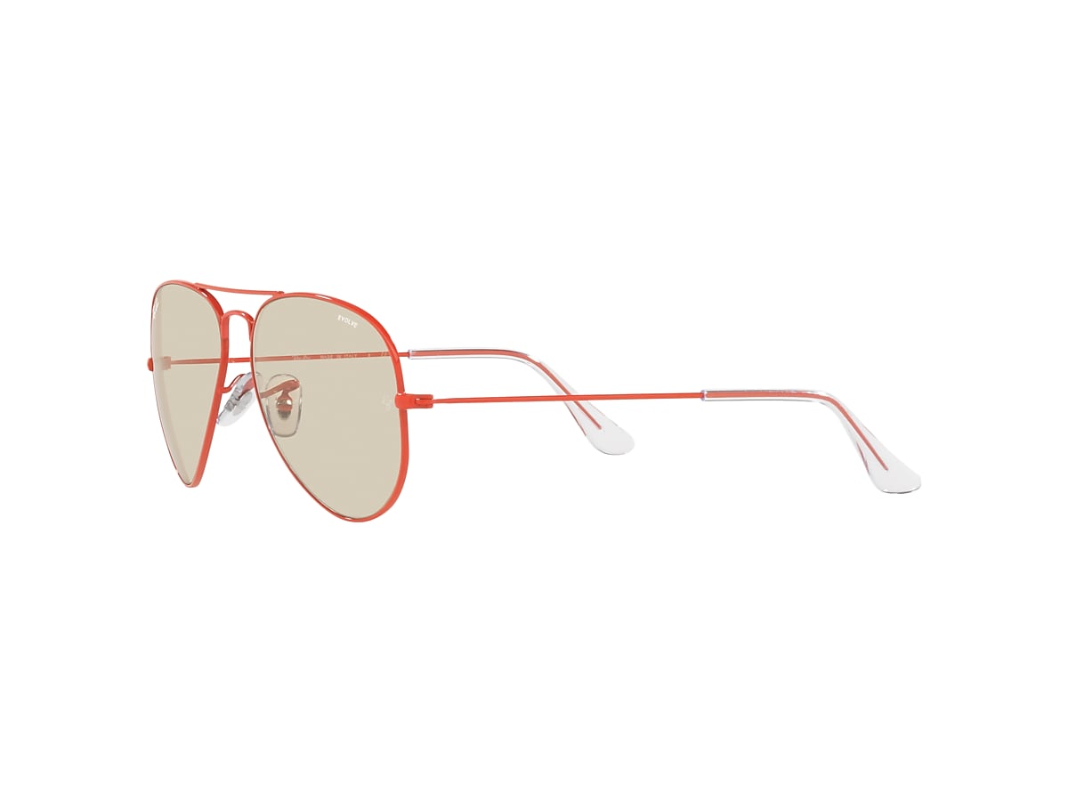 AVIATOR SOLID EVOLVE Sunglasses in Red and Light Brown