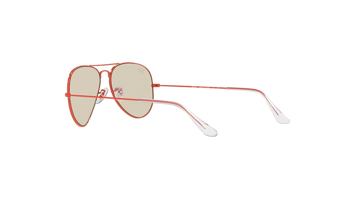 AVIATOR SOLID EVOLVE Sunglasses in Red and Light Brown