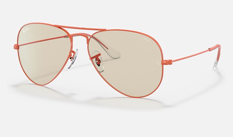 AVIATOR SOLID EVOLVE Sunglasses in Red and Light Brown