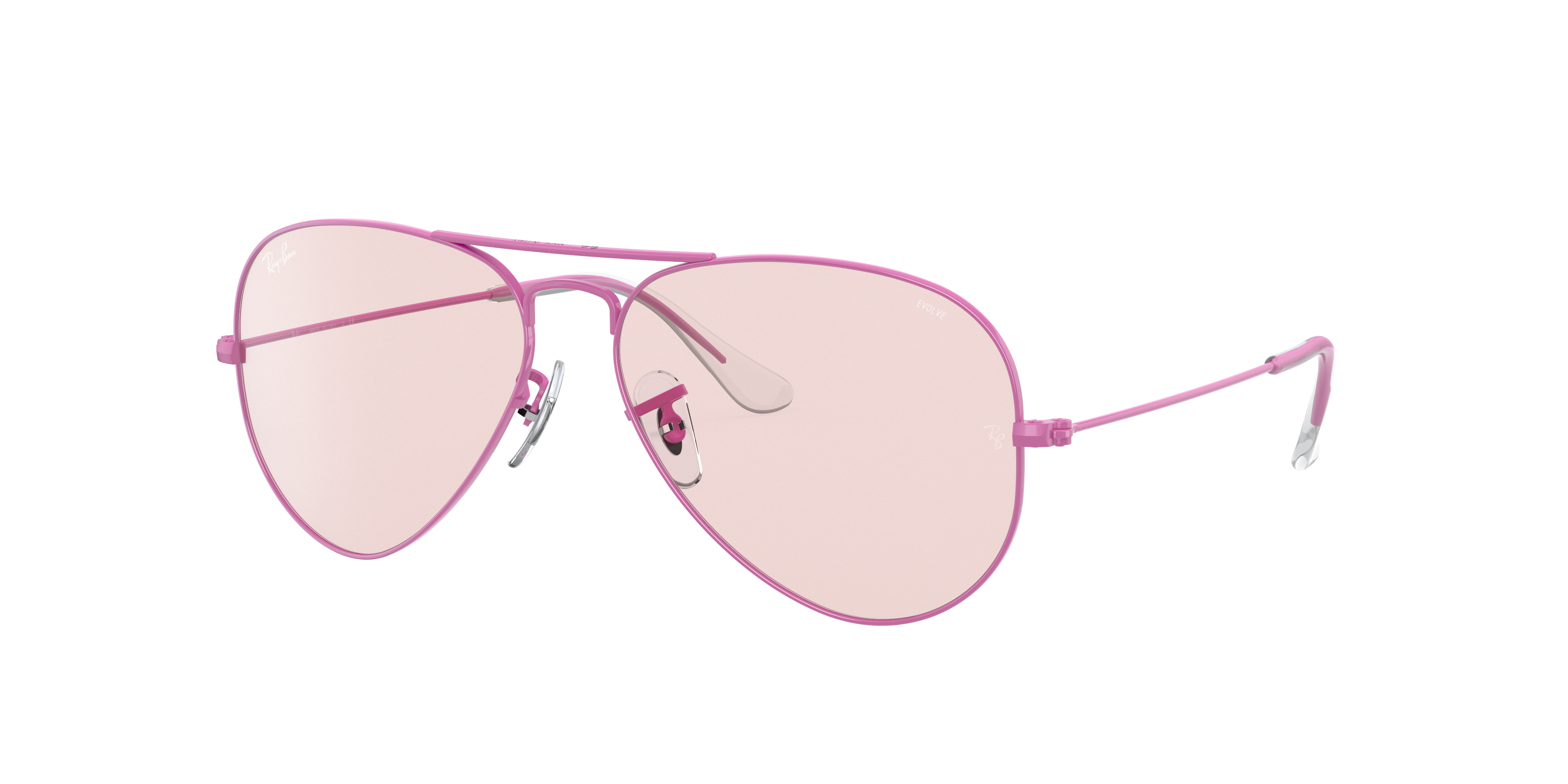ray ban aviator pink lens