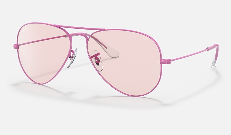 AVIATOR SOLID EVOLVE Sunglasses in Violet and Pink Photochromic