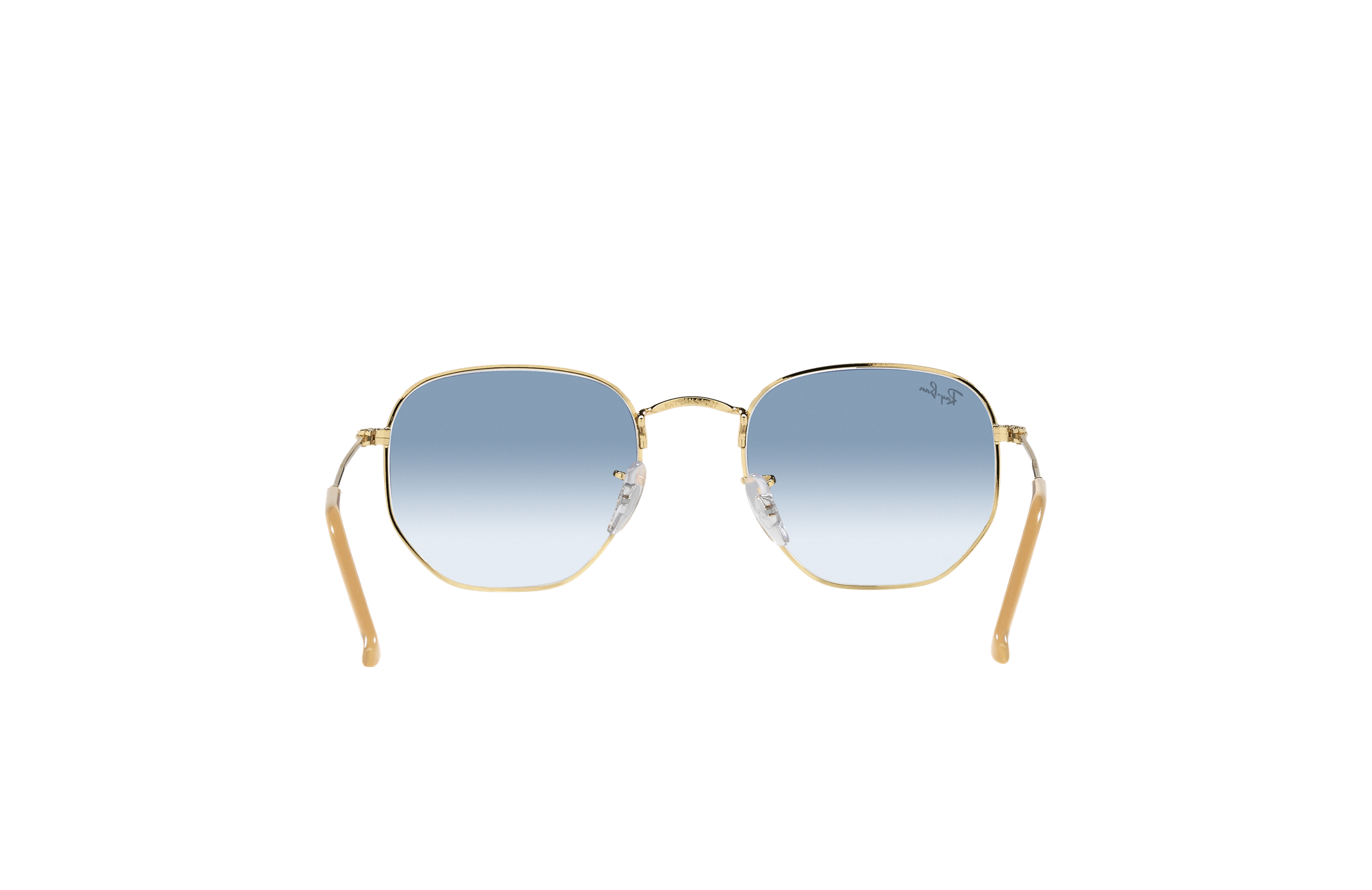 Occhiali da Sole Esagonale in Oro e Azzurro | Ray-Ban®