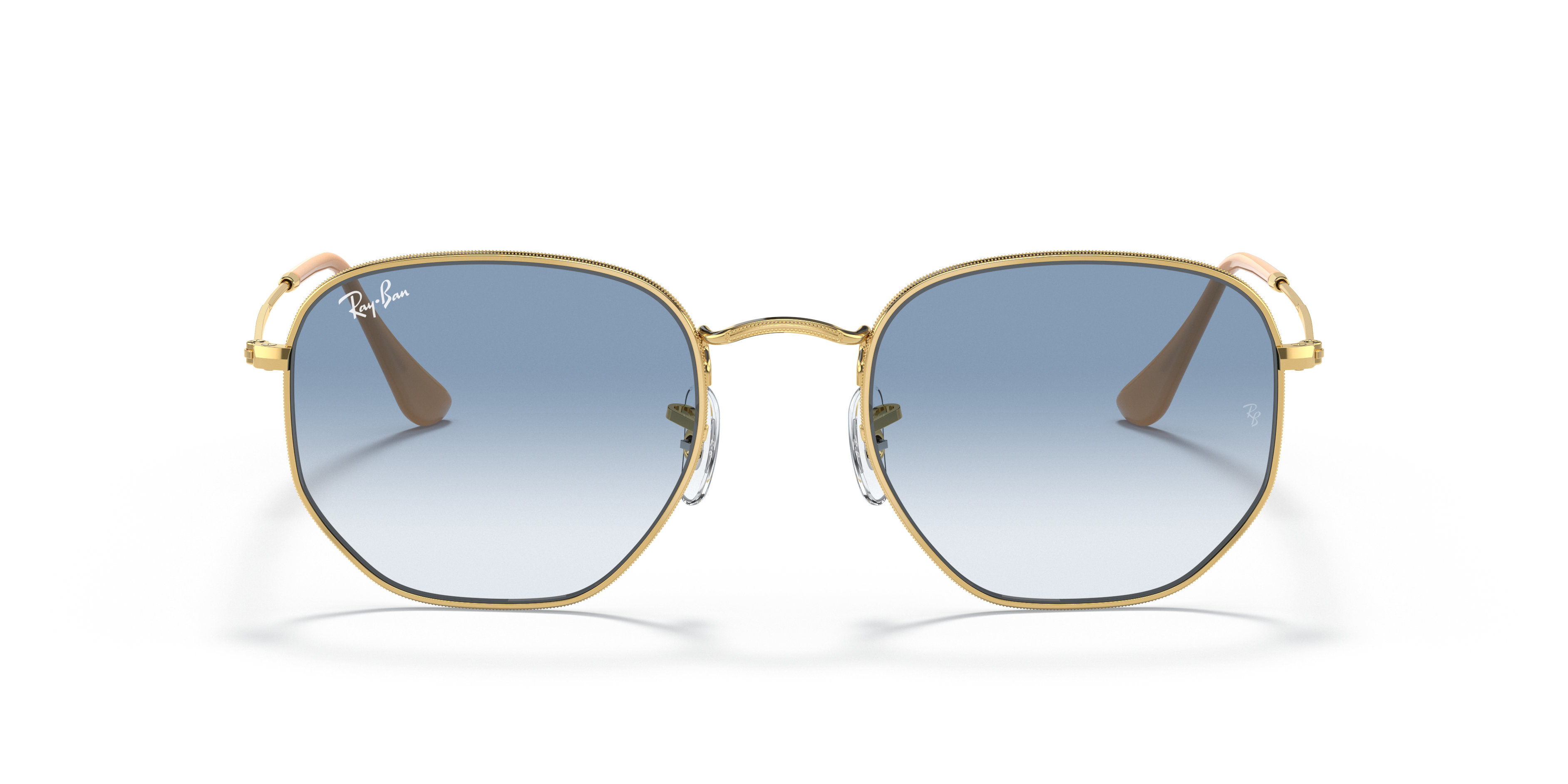 Ray-Ban Occhiali da Sole Esagonali RB3548 Gold Color Frame & Flash Light Blue Lens Accessori Ottica e occhiali da sole Occhiali da sole 