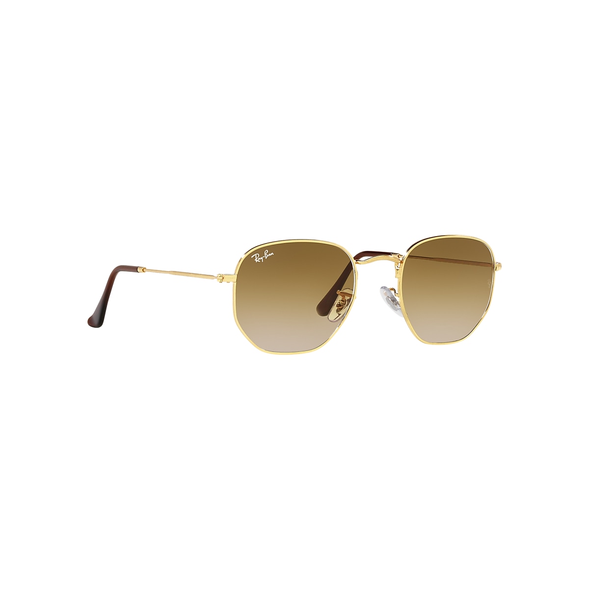 Ray ban hexagonal gold hot sale grey