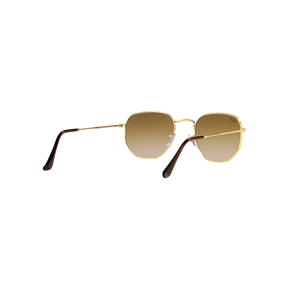 Hexagonal Sunglasses in Gold and Light Brown | Ray-Ban®