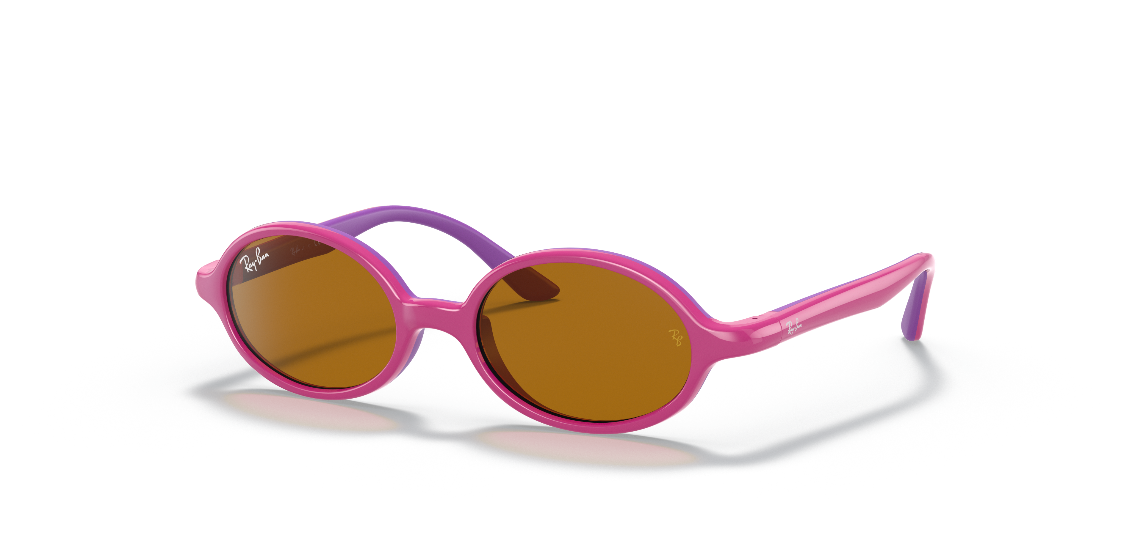 Rb9145s Kids Sunglasses in Fuxia On Rubber Violet and Brown | Ray-Ban®