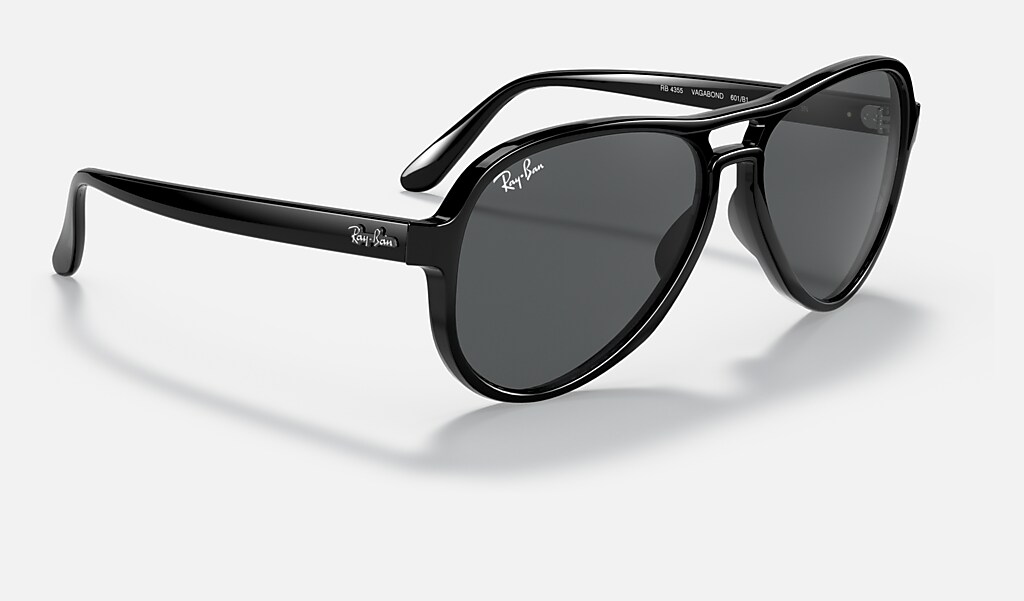 Vagabond Sunglasses in Black and Dark Grey | Ray-Ban®