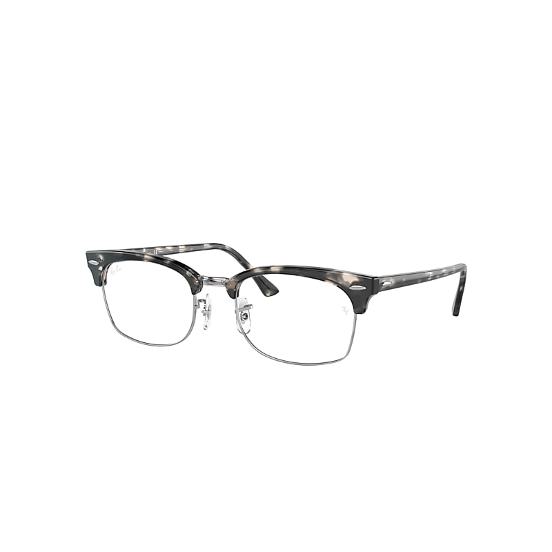 Ray-Ban Clubmaster Square Optics Eyeglasses Havana Frame Clear Lenses 50-21