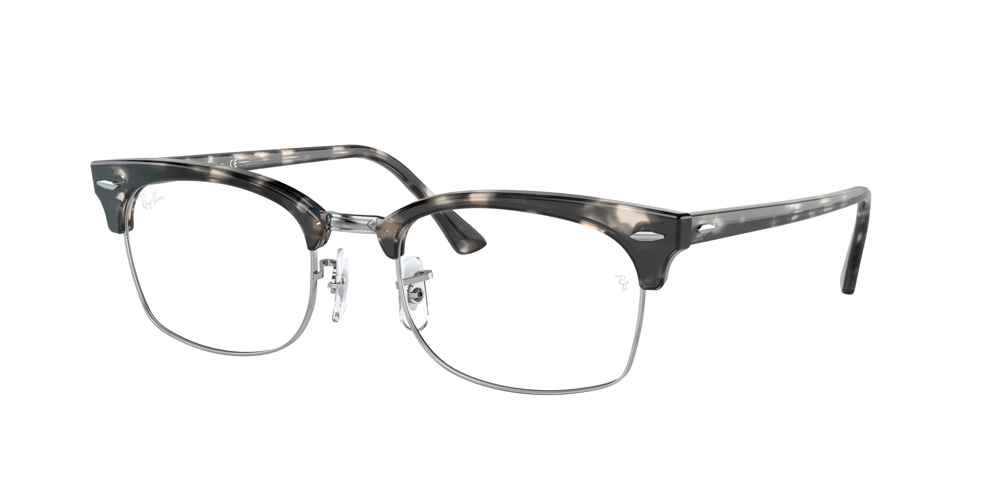 Ray Ban Clubmaster Square Optics Eyeglasses Havana Frame Clear Lenses 52-21