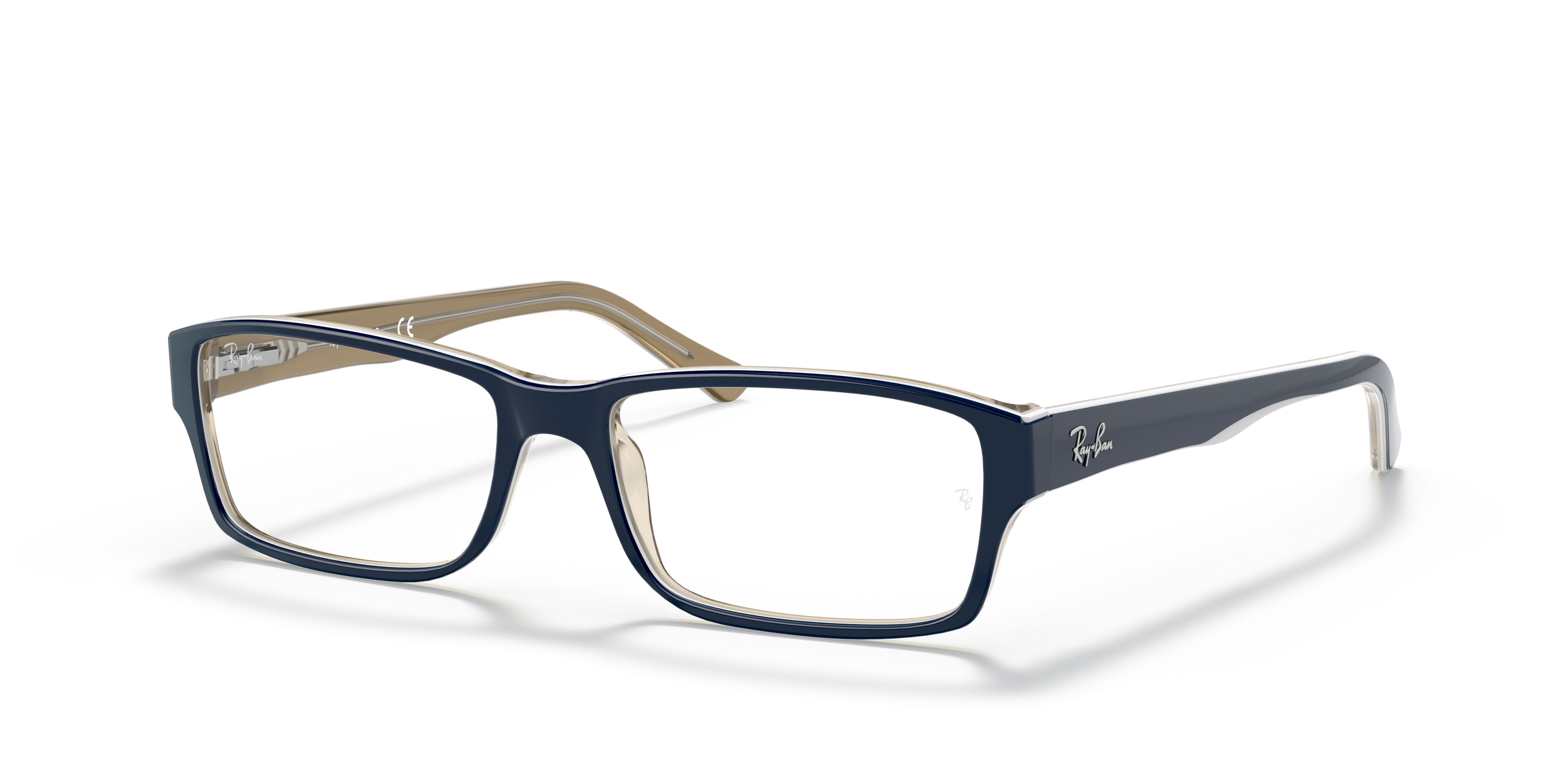 Ray Ban Rb5169 Eyeglasses Blue Frame Clear Lenses Polarized 52-16