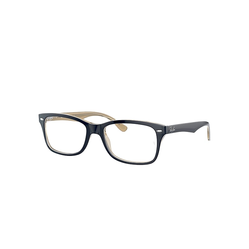 Ray Ban Rb5228 Eyeglasses Blue Frame Clear Lenses Polarized 53-17