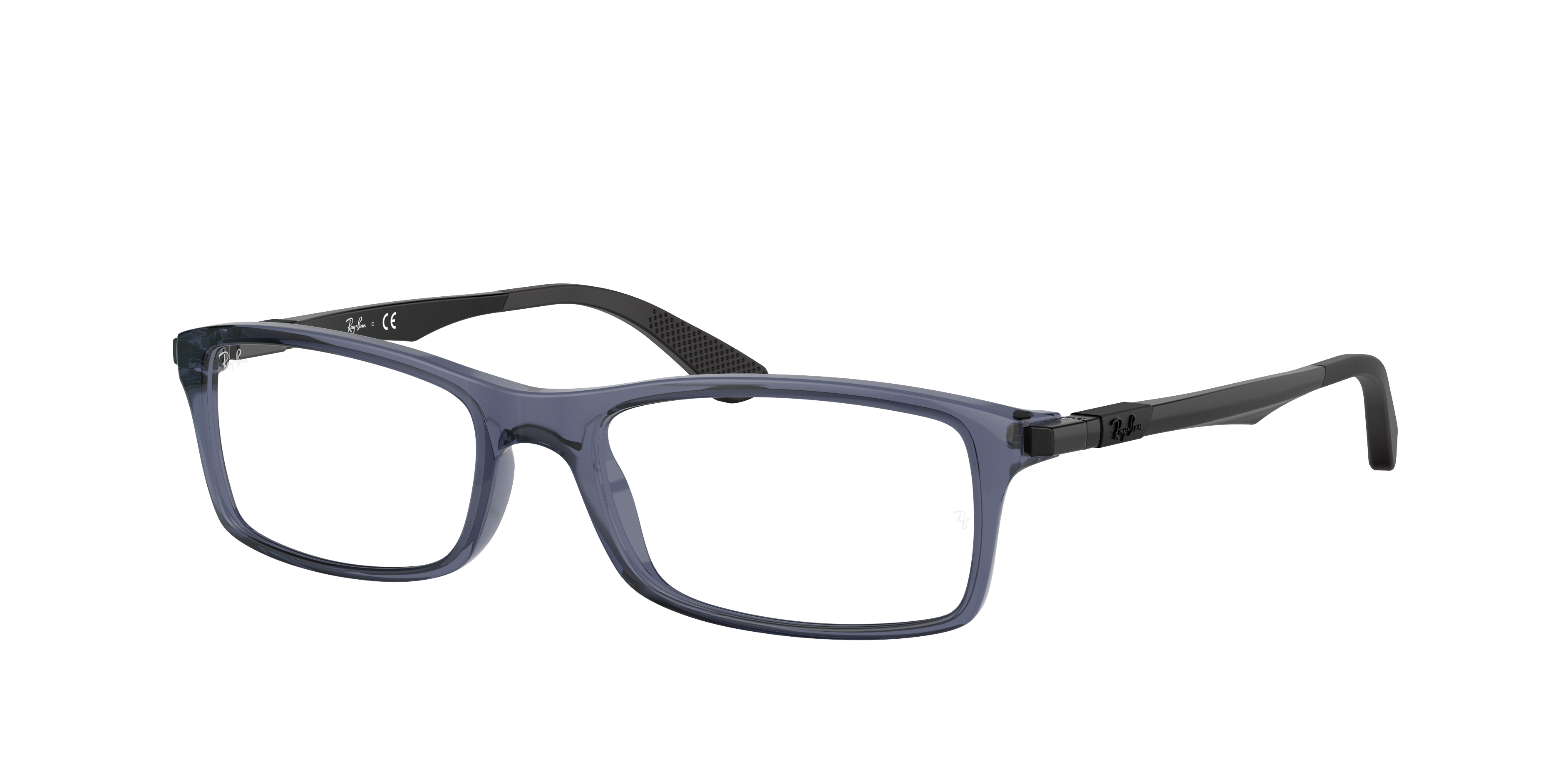 Ray Ban Rb7017 Eyeglasses Black Frame Clear Lenses Polarized 54-17