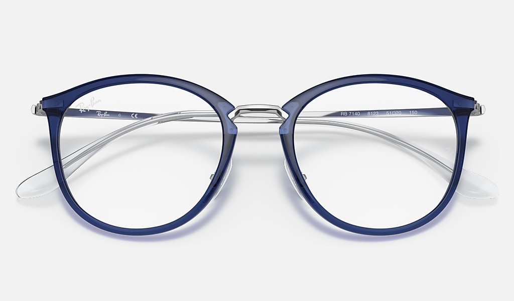 Rb7140 Optics Eyeglasses with Transparent Blue Frame | Ray-Ban®