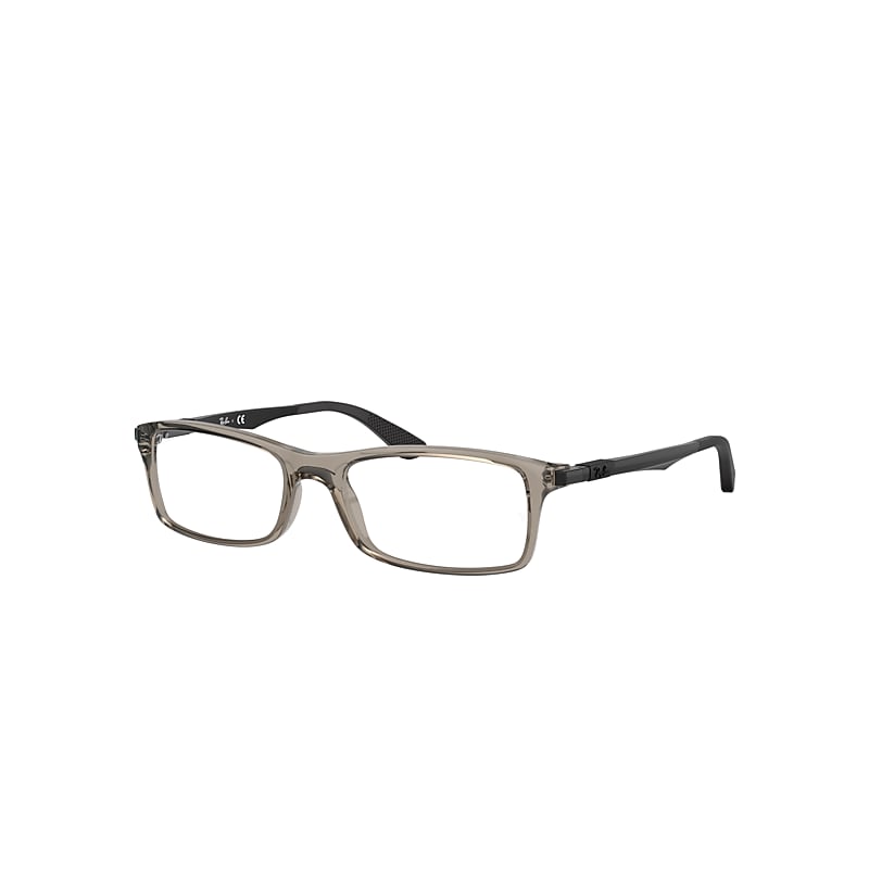 Ray Ban Eyeglasses Unisex Rb7017 Optics - Black Frame Clear Lenses Polarized 56-17