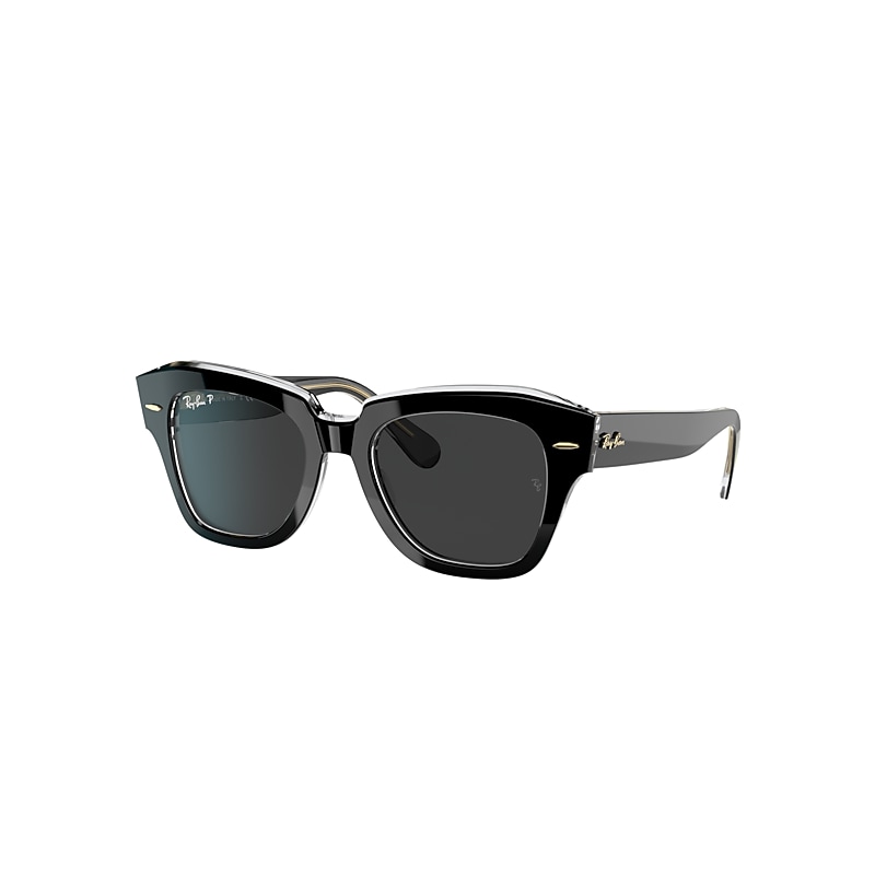 Ray-Ban State Street @collection Sunglasses Grey On Havana Frame Black Lenses Polarized 49-20 product image