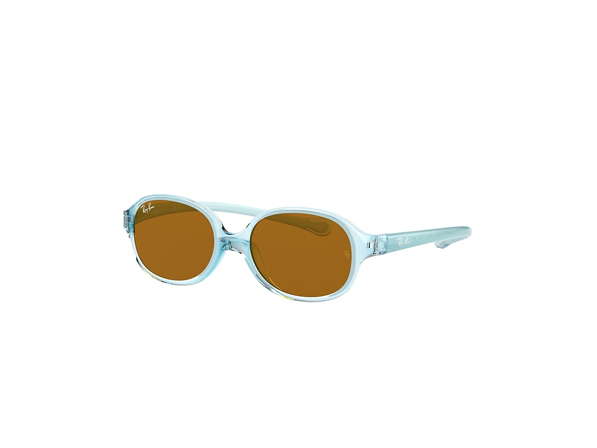 RB9187S KIDS Sunglasses in Transparent Light Blue and Brown 