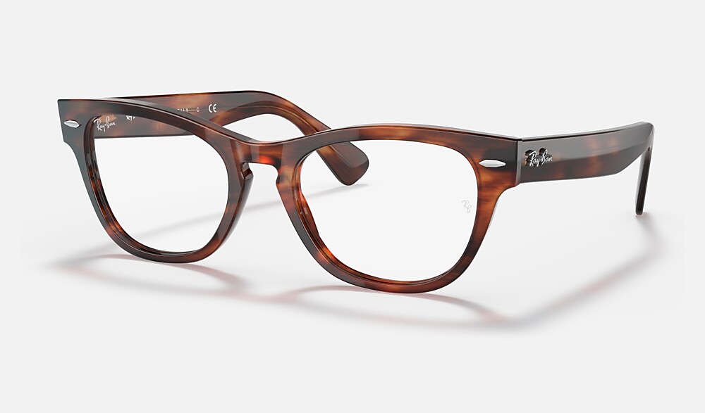 Laramie Optics Eyeglasses with Striped Havana Frame | Ray-Ban®