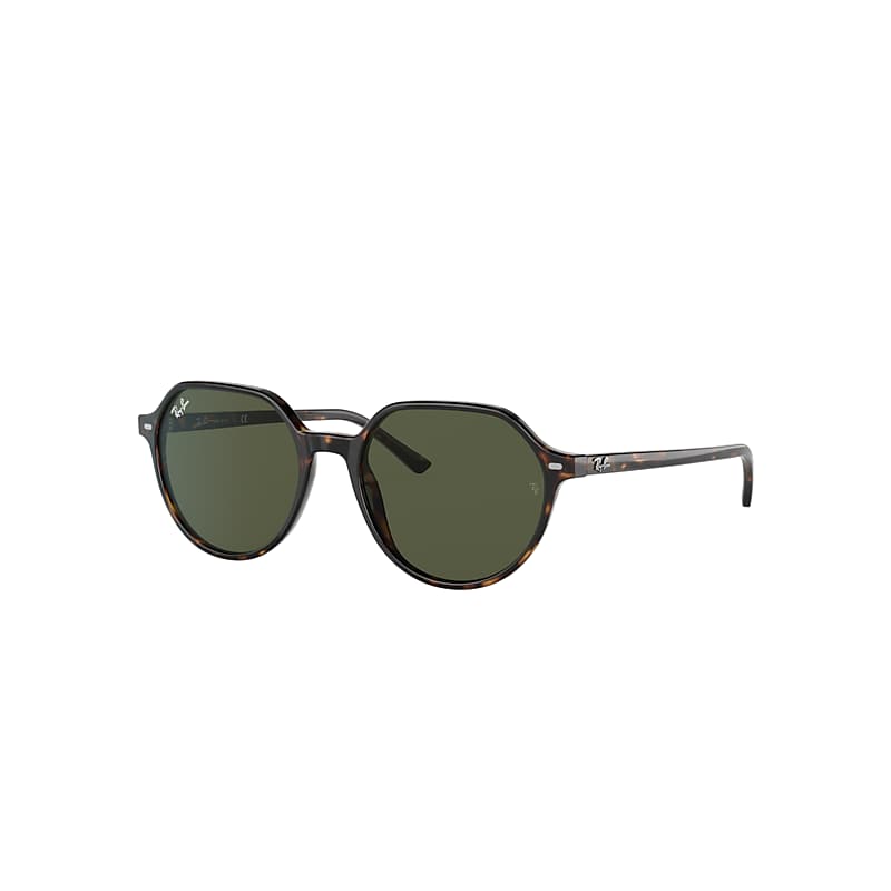 Ray Ban Thalia Sunglasses Tortoise Frame Green Lenses 55-18 In Havana