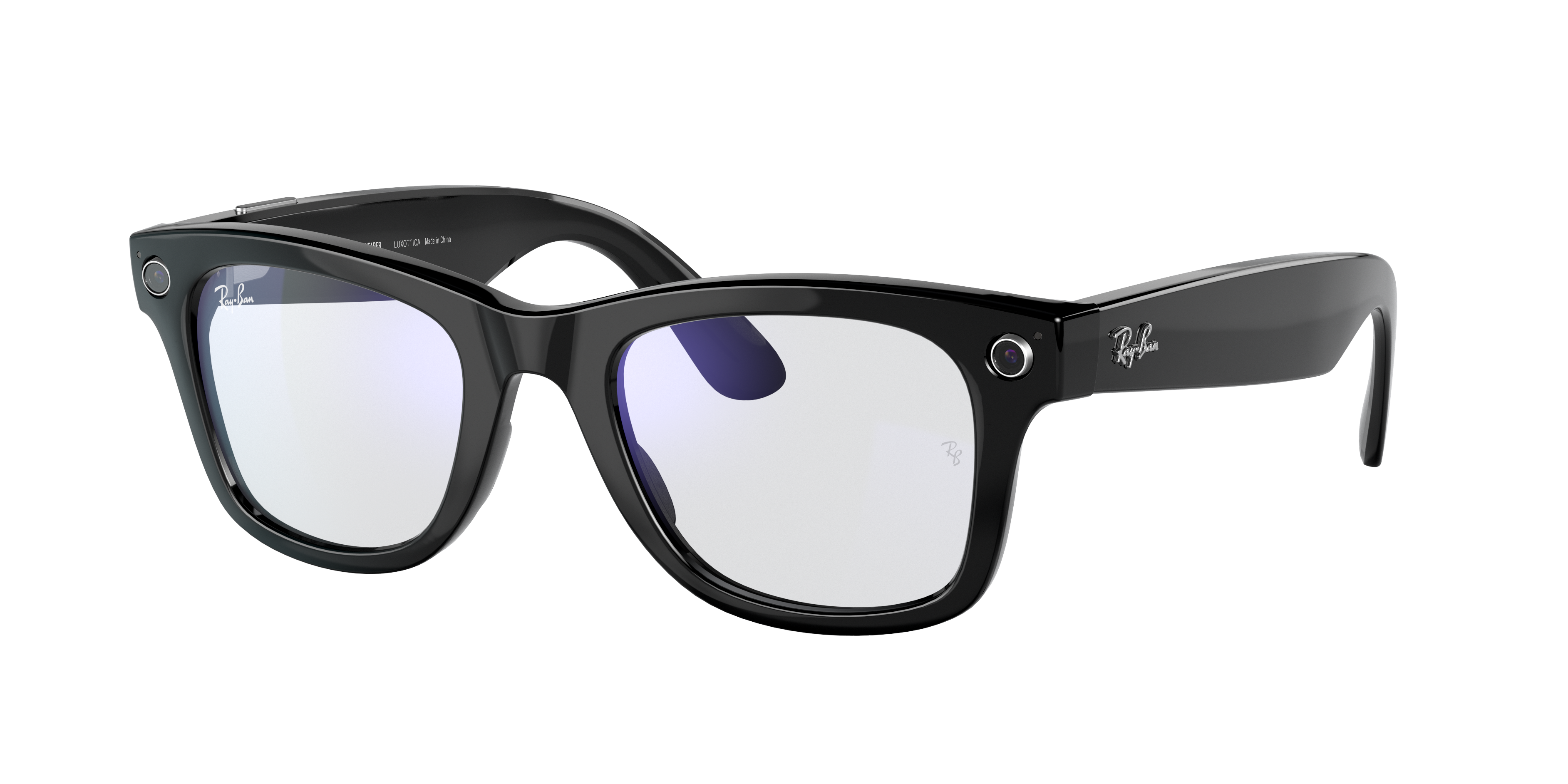 Helemaal droog Arctic In de naam Ray-ban Stories | Wayfarer Sunglasses in Black and Clear - | Ray-Ban® US