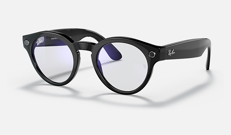 RAY-BAN STORIES | ROUND Sunglasses in Black and Clear - | Ray-Ban® CA