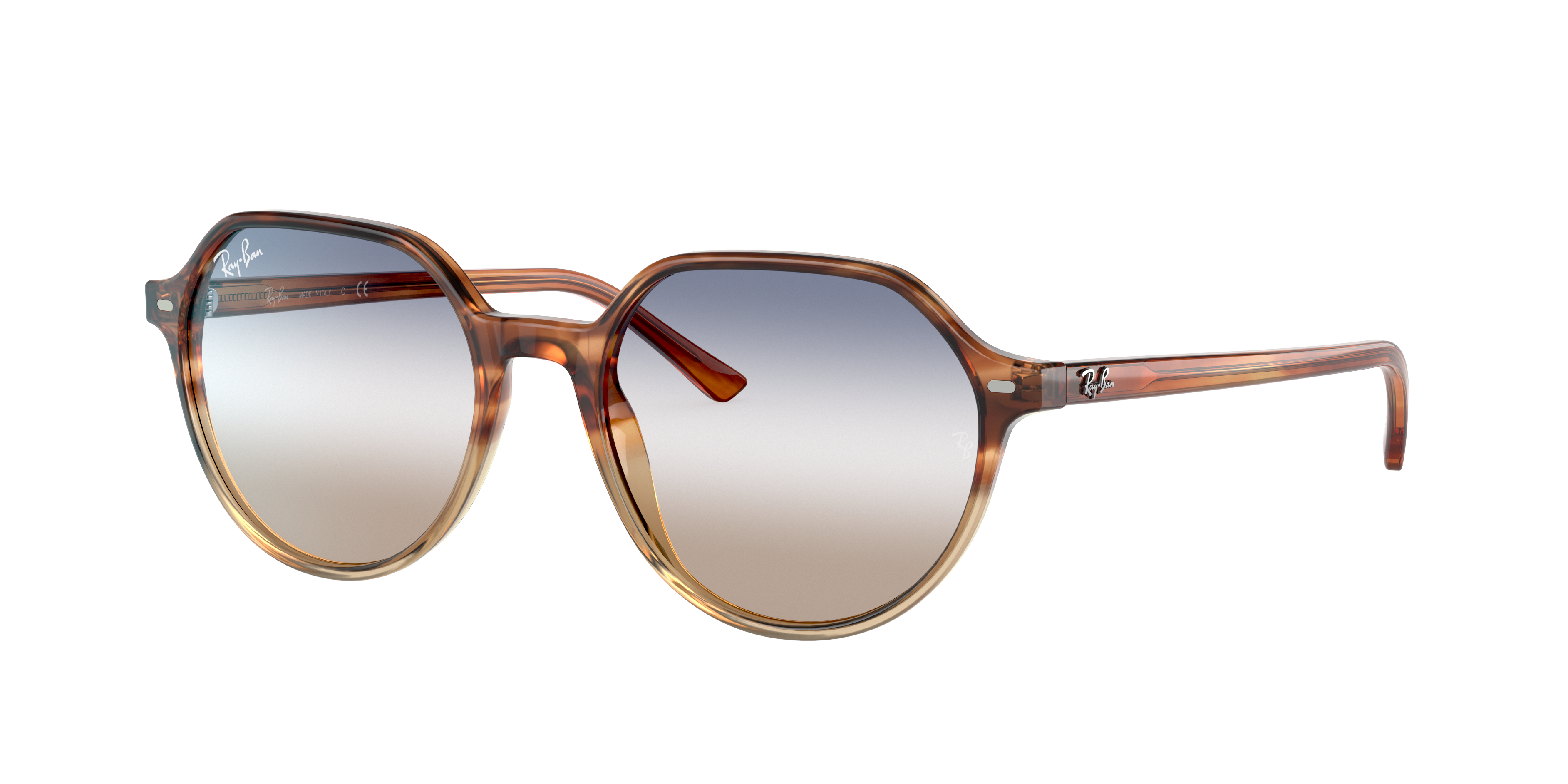 Thalia Bi-gradient Sunglasses in Brown Havana and Blue/Brown | Ray-Ban®