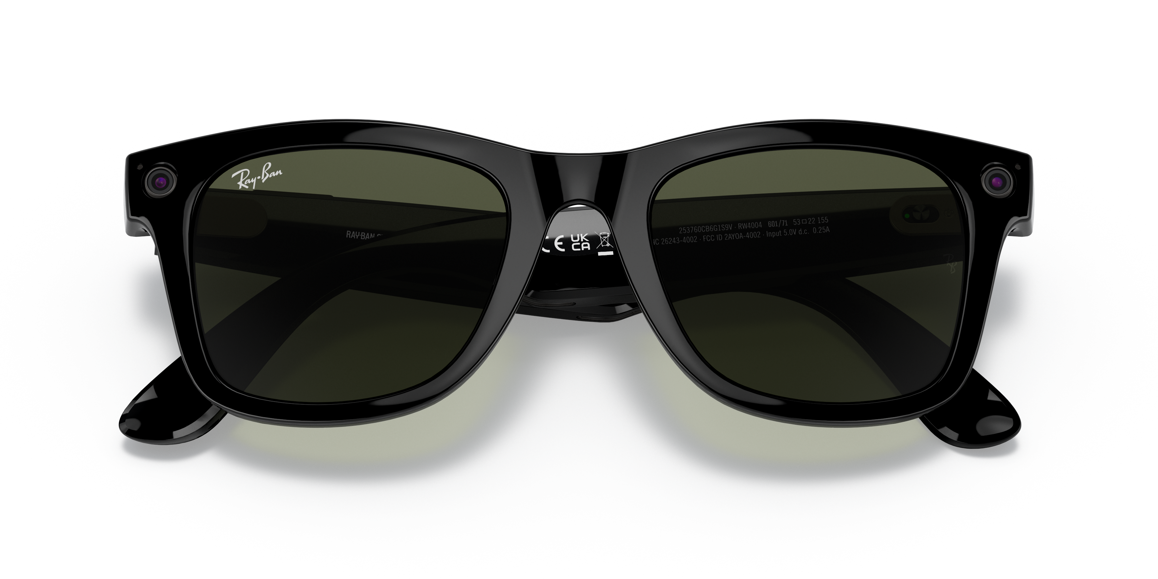 ray ban shiny black