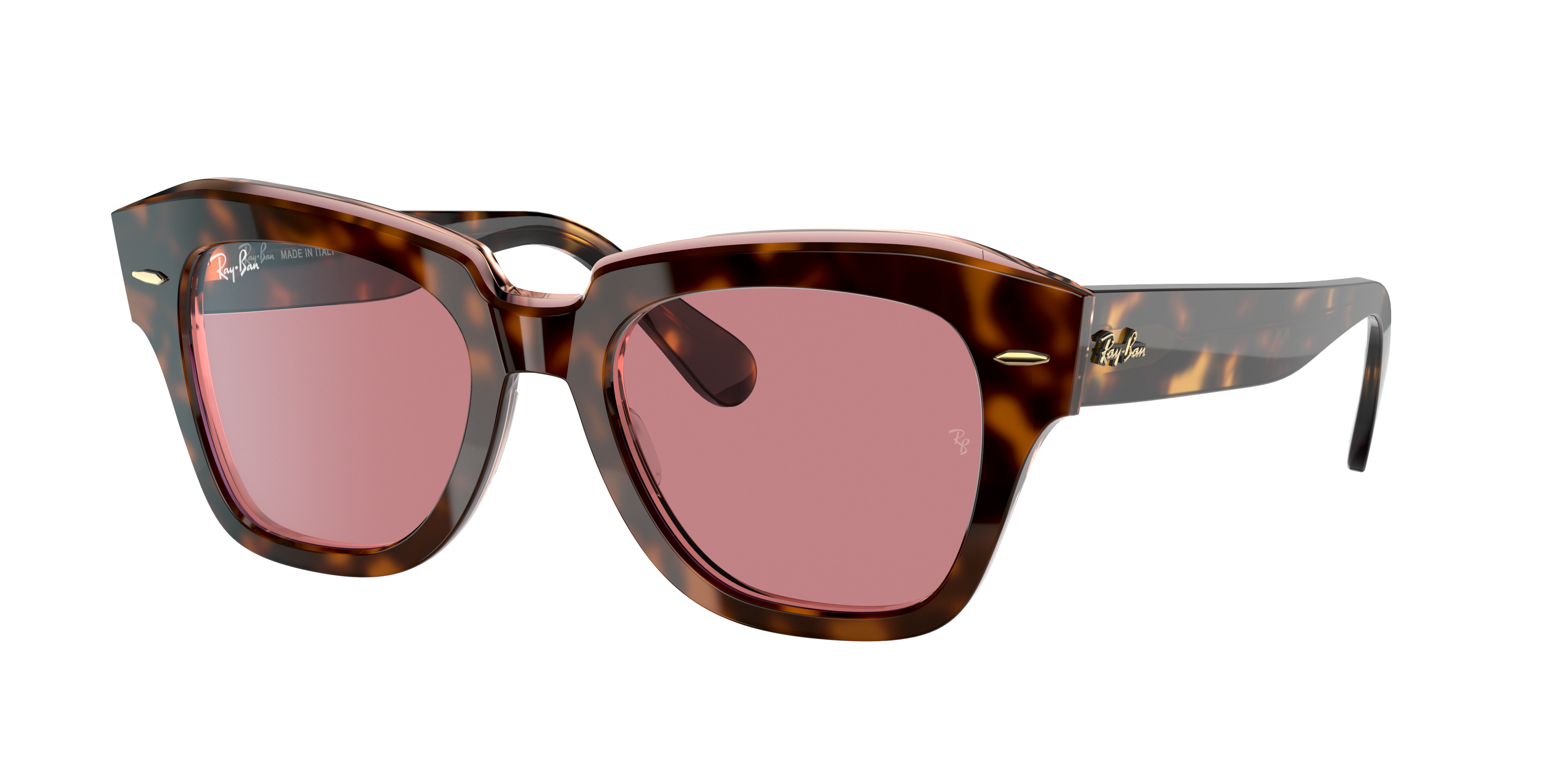 Perth Blackborough sigaret noodzaak State Street @collection Sunglasses in Havana On Transparent Pink and  Violet Photochromic - RB2186 | Ray-Ban® US