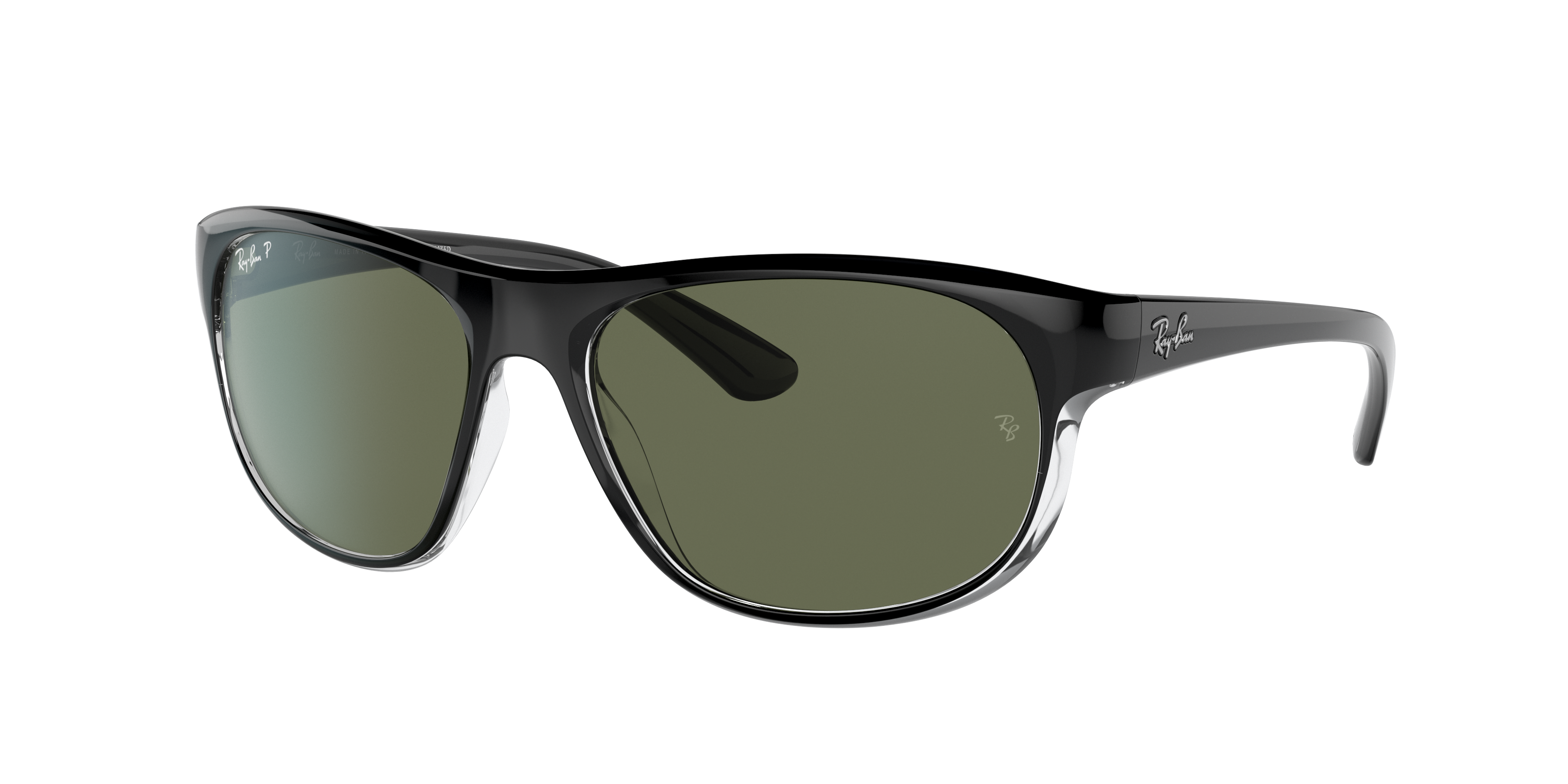 Rb4351 Sunglasses in Black On Transparent and Green | Ray-Ban®