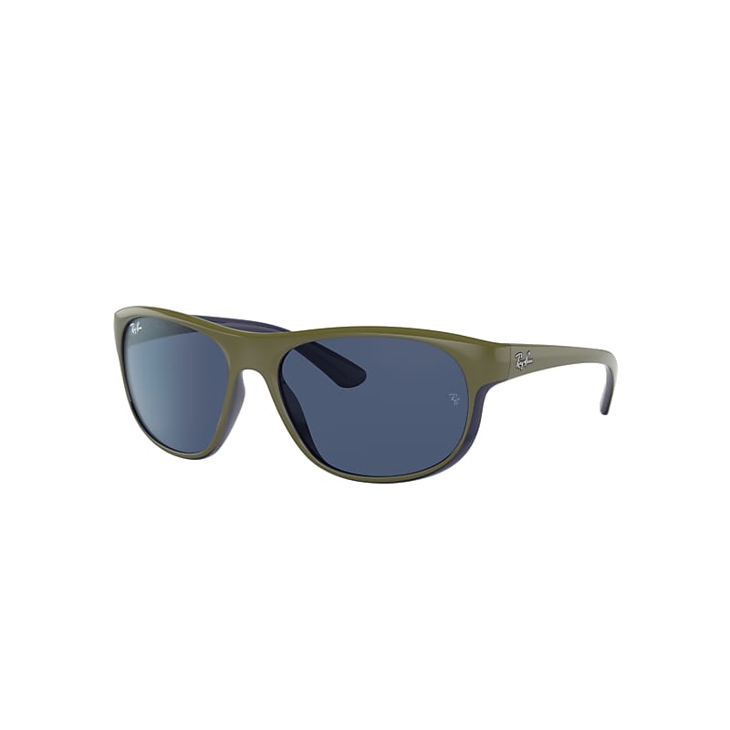 Ray-Ban Rb4351 Sunglasses Green Frame Blue Lenses 59-17 product image