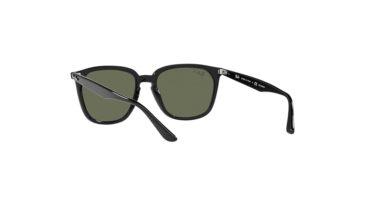 RB4362F.901/71.55口18/145 RB4362 Sunglasses in Black and G-15 Green - RB4362F | Ray
