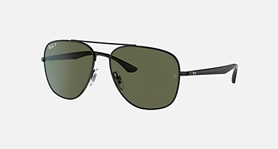 RB3683 Sunglasses in Black On Gold and Blue (56-15) - RB3683 | Ray