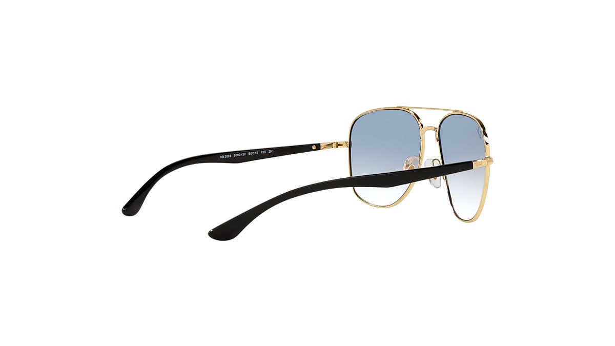 RB3683 Sunglasses in Black On Gold and Blue - RB3683 | Ray RB3683 Sunglasses in Black On Gold and Blue - RB3683 | Ray