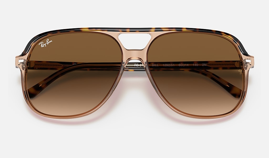 Bill Sunglasses in Havana On Transparent Brown and Light Brown | Ray-Ban®