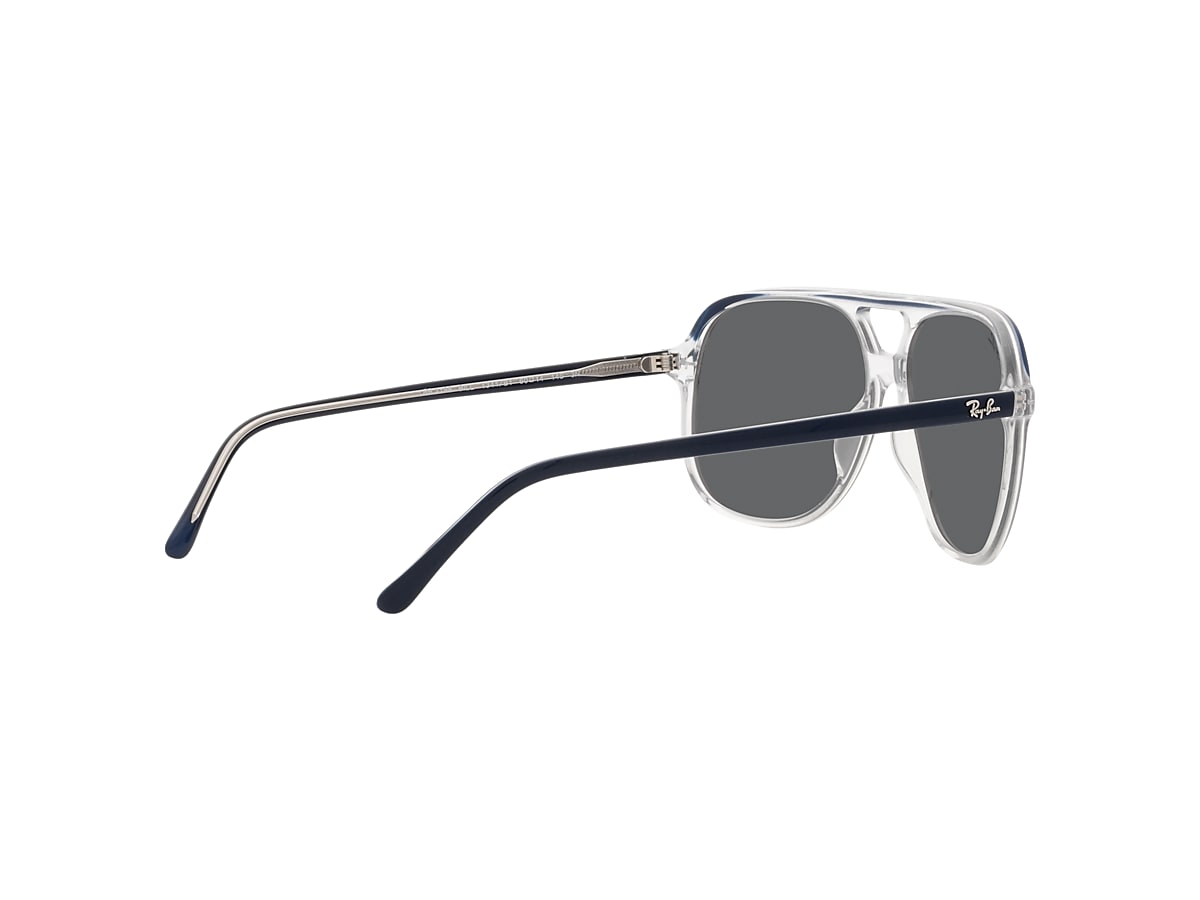 Bill Sunglasses in Blue On Transparent and Dark Grey | Ray-Ban®