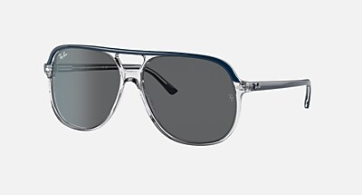 BILL Sunglasses in Blue On Transparent and Dark Grey (60-14