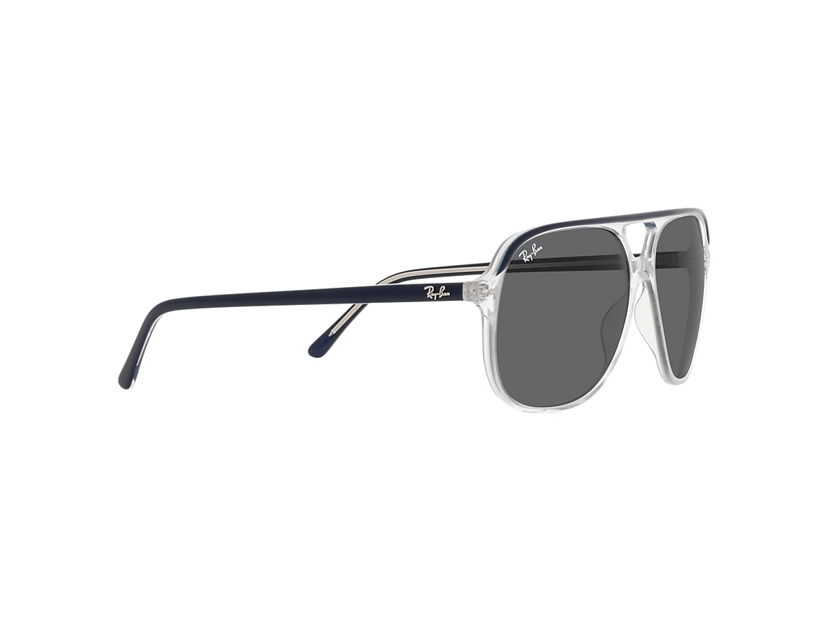 BILL Sunglasses in Blue On Transparent and Dark Grey BILL Sunglasses in Blue On Transparent and Dark Grey