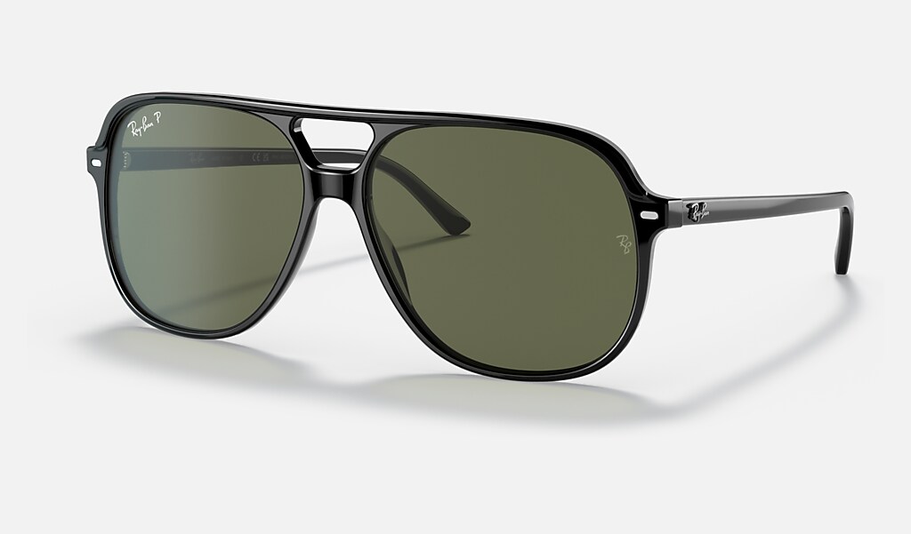 Vaardigheid regenval Oude man Bill Sunglasses in Black and Green | Ray-Ban®